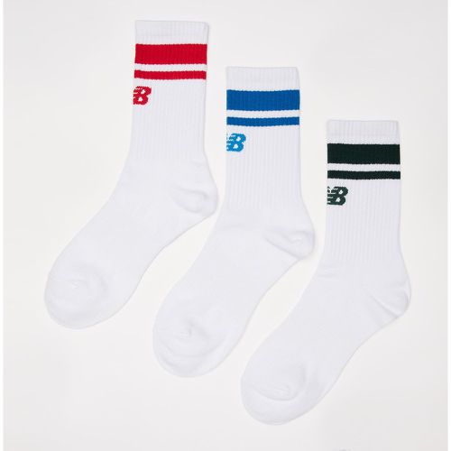 Sport Essential Stripe Midcalf Socks (3 Pack), , Accessoires, en , taille: 35-38 - New Balance - Modalova