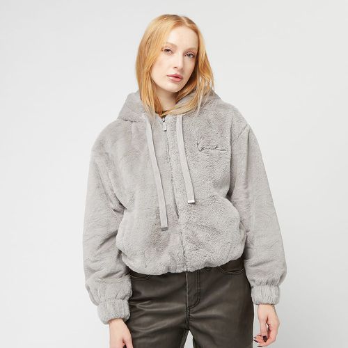 Metal Signature Vegan Fur Zip Hoodie Jacket light grey, , Hoodies & Sweatshirts, en , taille: XS - Karl Kani - Modalova