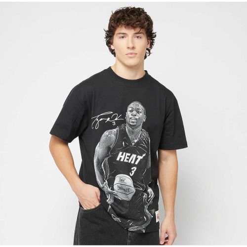 NBA Miami Heat Ultimate Player Vintage Logo Tee Dwyane Wade Homme T-Shirts Polos Taille S Vêtements - Mitchell & Ness - Modalova