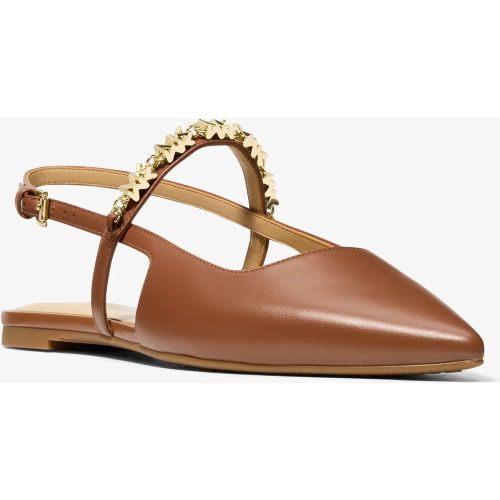 MK Chaussure plate Dina Flex en cuir avec bride arrière - Michael Kors - MICHAEL Michael Kors - Modalova
