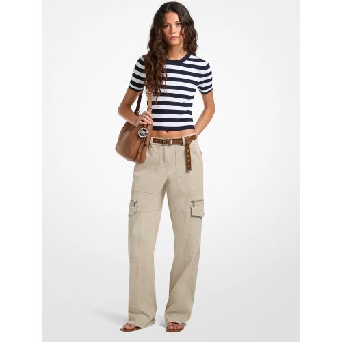 MK Pantalon cargo utilitaire en coton extensible - Michael Kors - MICHAEL Michael Kors - Modalova