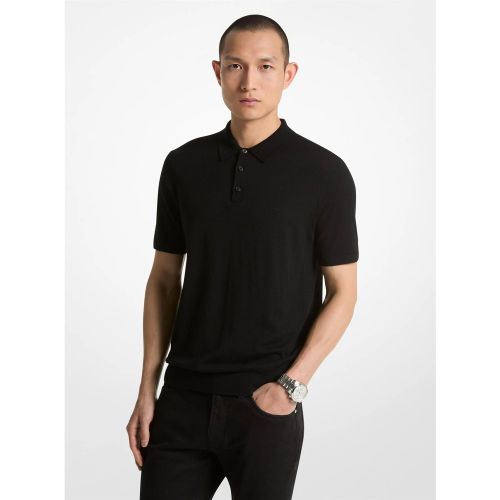 MK Polo en laine mérinos - Michael Kors - Michael Kors Mens - Modalova