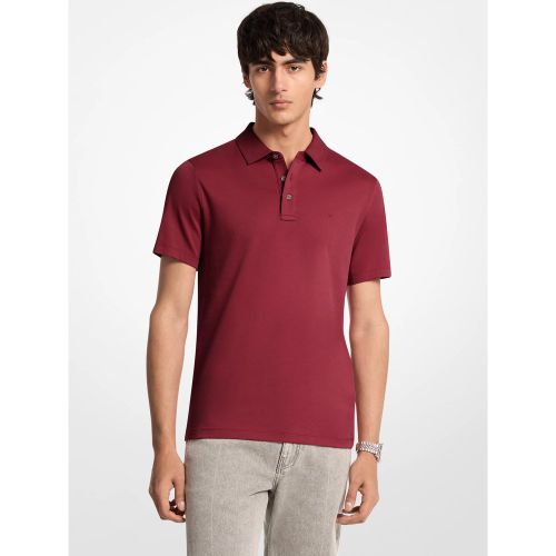 MK Polo en coton à logo brodé - Michael Kors - Michael Kors Mens - Modalova