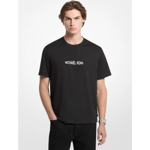 MK T-shirt en jersey de coton à logo graphique - Michael Kors - Michael Kors Mens - Modalova
