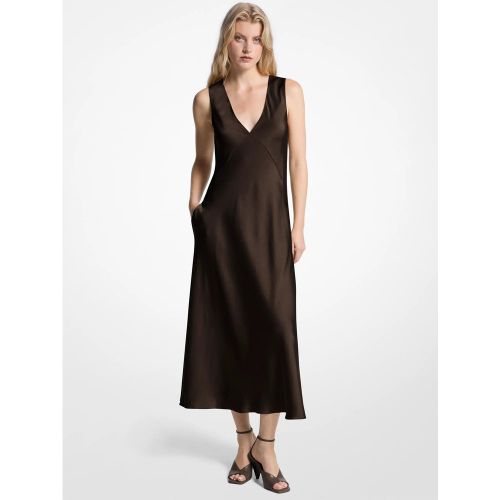 MK Robe mi-longue en satin - Michael Kors - MICHAEL Michael Kors - Modalova
