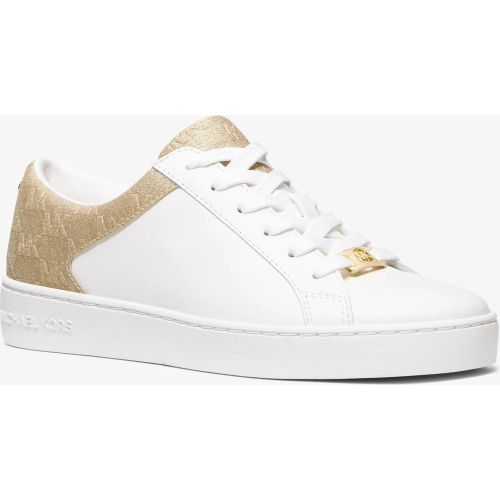 MK Basket Keaton en cuir et à paillettes avec logo en relief - Michael Kors - MICHAEL Michael Kors - Modalova