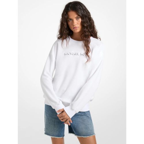 MK Pull en coton avec logo en relief - Michael Kors - MICHAEL Michael Kors - Modalova