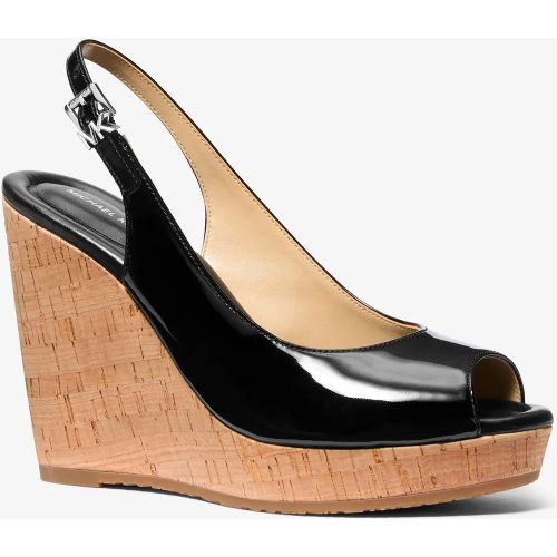 MK Sandale Rosie en cuir verni et à semelle compensée - Michael Kors - MICHAEL Michael Kors - Modalova
