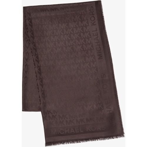 MK Écharpe en soie jacquard à logo - Michael Kors - MICHAEL Michael Kors - Modalova