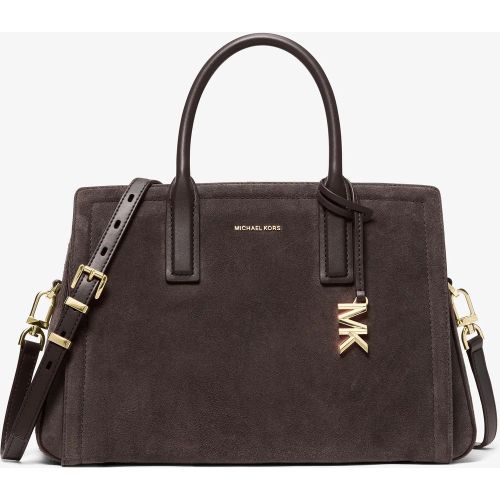 MK Sac Laila de taille moyenne en daim - Michael Kors - MICHAEL Michael Kors - Modalova