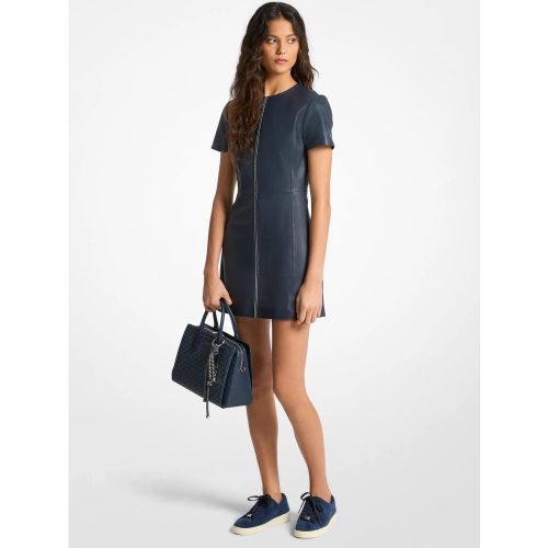 MK Mini-robe en cuir - Michael Kors - MICHAEL Michael Kors - Modalova