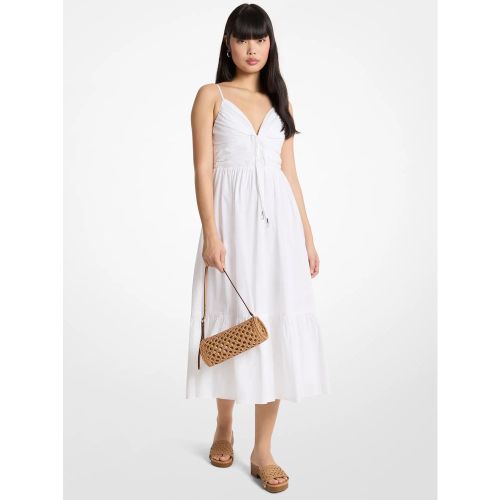 MK Robe mi-longue en popeline de coton - Michael Kors - MICHAEL Michael Kors - Modalova