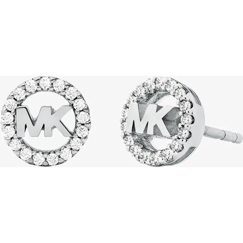 MK Clous d'oreilles à breloque logo sertie pavé - Michael Kors - Modalova