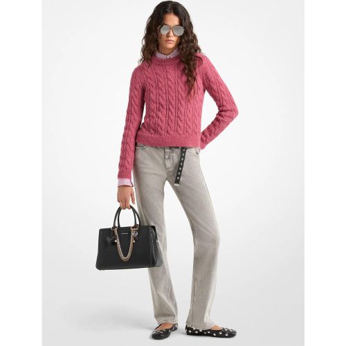 MK Pull en tricot torsadé en mélange de nylon et d'alpaga - Michael Kors - MICHAEL Michael Kors - Modalova