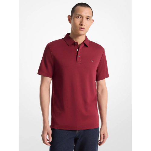 MK Polo en coton à logo brodé - Michael Kors - Michael Kors Mens - Modalova