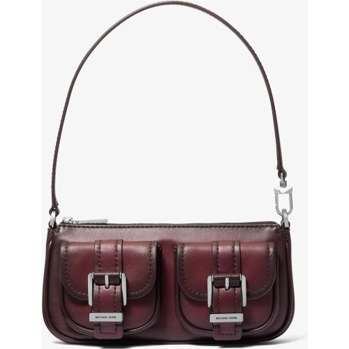 MK Petite pochette Zoe en cuir bruni - Michael Kors - MICHAEL Michael Kors - Modalova