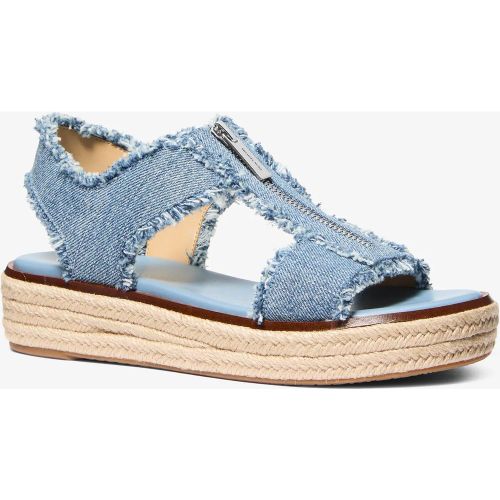 MK Sandale espadrille Berkley en denim effiloché - Michael Kors - MICHAEL Michael Kors - Modalova