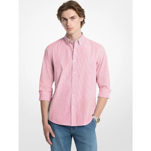 MK Chemise rayée en coton extensible - Michael Kors - Michael Kors Mens - Modalova