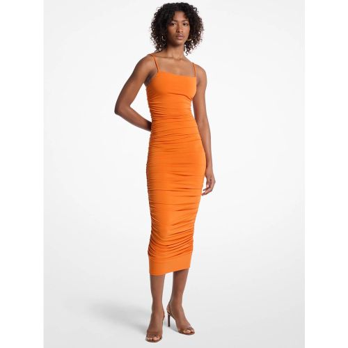 MK Robe froncée en jersey mat extensible - Michael Kors - MICHAEL Michael Kors - Modalova