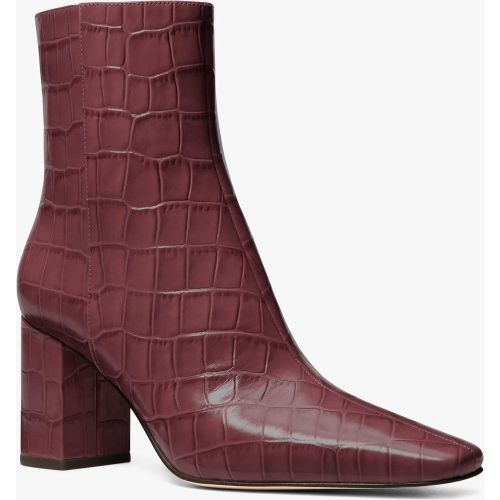 MK Bottine Elise en cuir effet crocodile en relief - Michael Kors - MICHAEL Michael Kors - Modalova