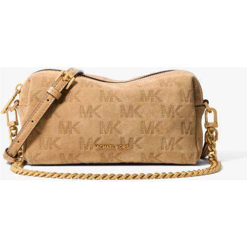 MK Petit sac à bandoulière convertible Bryant en daim à logo en relief - Michael Kors - MICHAEL Michael Kors - Modalova