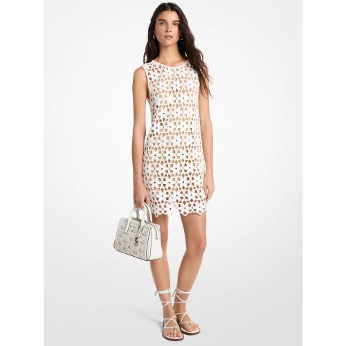 MK Robe en crochet ornée de fleurs à détails miroirs - Michael Kors - MICHAEL Michael Kors - Modalova