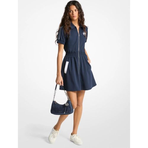 MK Mini-robe zippée en piqué - Michael Kors - MICHAEL Michael Kors - Modalova