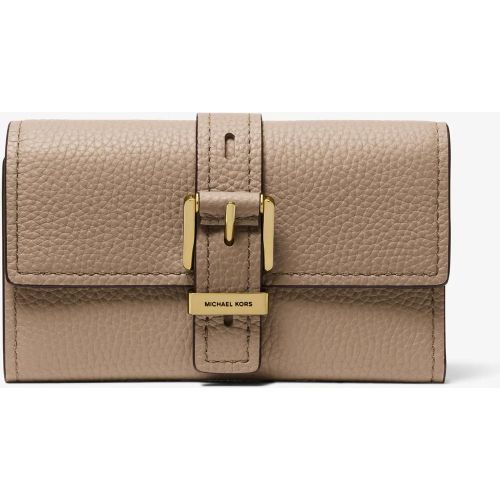 MK Portefeuille Nolita de taille moyenne en cuir grainé à trois volets - Michael Kors - MICHAEL Michael Kors - Modalova