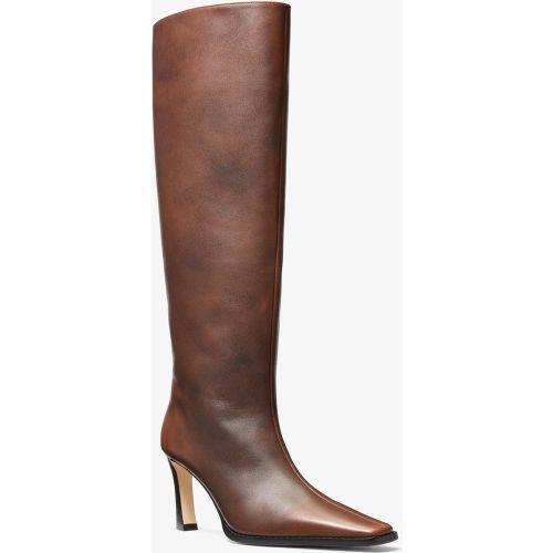 MK Botte Darrah en cuir bruni - Michael Kors - MICHAEL Michael Kors - Modalova