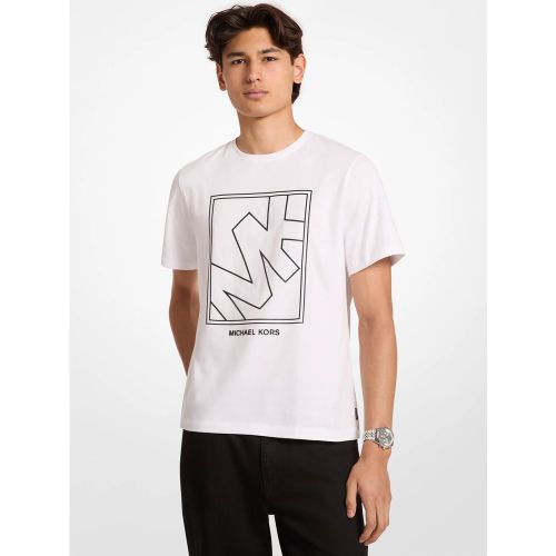 MK T-shirt en coton à logo graphique - Michael Kors - Michael Kors Mens - Modalova