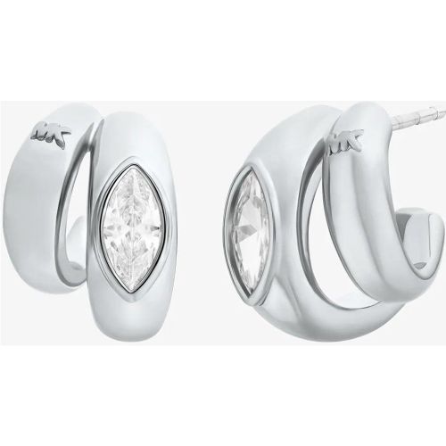 MK Boucles d'oreilles double anneau à zircone cubique taille marquise - Michael Kors - Modalova