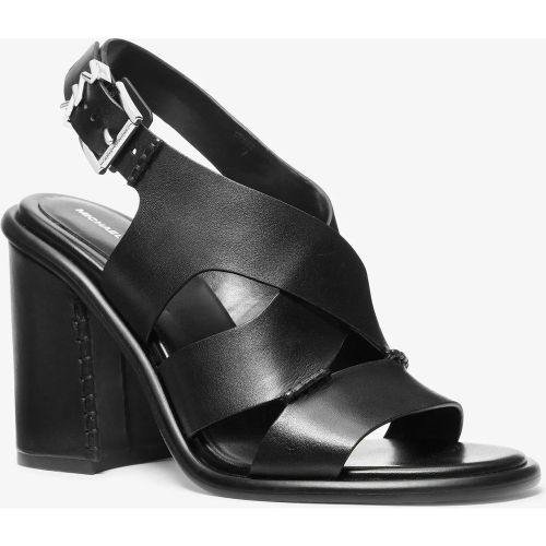 MK Sandale Raven en cuir à talon épais - Michael Kors - MICHAEL Michael Kors - Modalova