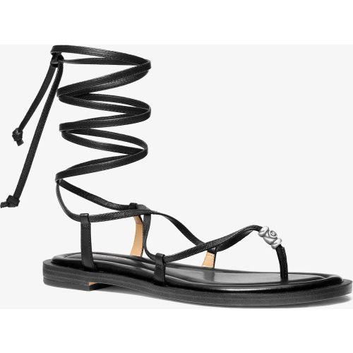 MK Sandale à lacets Khloe en cuir travaillé - Michael Kors - MICHAEL Michael Kors - Modalova