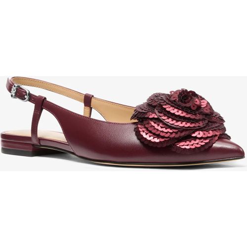 MK Chaussure plate Elodie en cuir travaillé avec bride arrière - Michael Kors - MICHAEL Michael Kors - Modalova