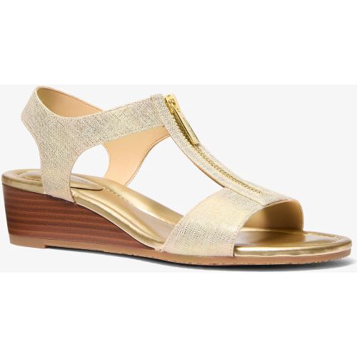 MK Sandale Berkley en lin métallisé à semelle compensée - Michael Kors - MICHAEL Michael Kors - Modalova