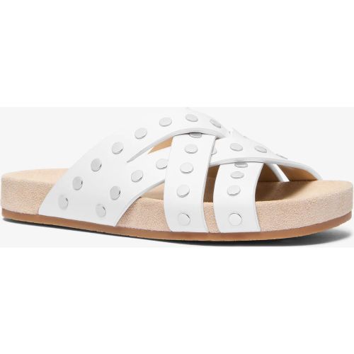 MK Sandale plate Irene en cuir clouté - Michael Kors - MICHAEL Michael Kors - Modalova