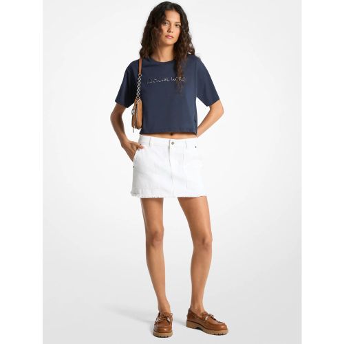 MK T-shirt en coton avec logo en relief - Michael Kors - MICHAEL Michael Kors - Modalova