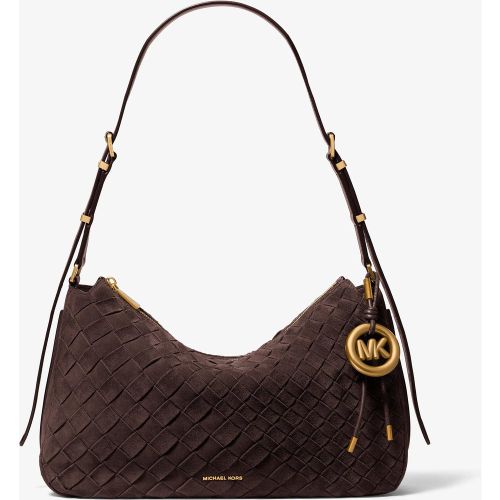 MK Sac porté épaule Nolita de taille moyenne en daim tressé à la main - Michael Kors - MICHAEL Michael Kors - Modalova