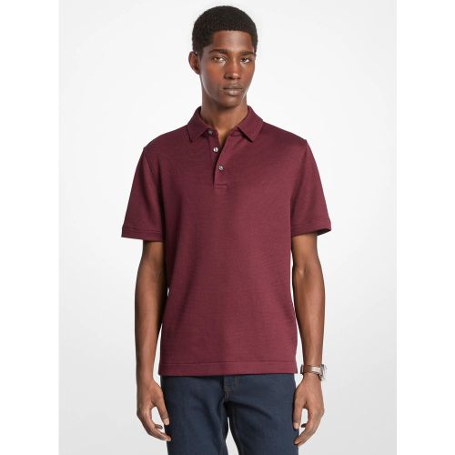 MK Polo en tricot gaufré - Michael Kors - Michael Kors Mens - Modalova