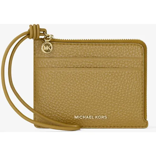 MK Petit porte-cartes Jet Set en cuir grainé à dragonne - Michael Kors - MICHAEL Michael Kors - Modalova