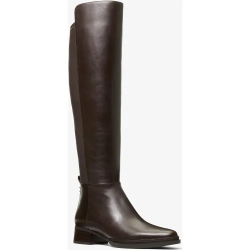 MK Botte cavalière Lex extensible en cuir - Michael Kors - MICHAEL Michael Kors - Modalova
