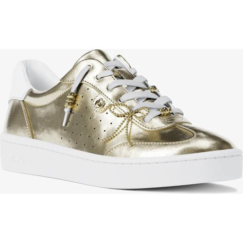 MK Basket Scotty en cuir métallisé travaillée - Michael Kors - MICHAEL Michael Kors - Modalova