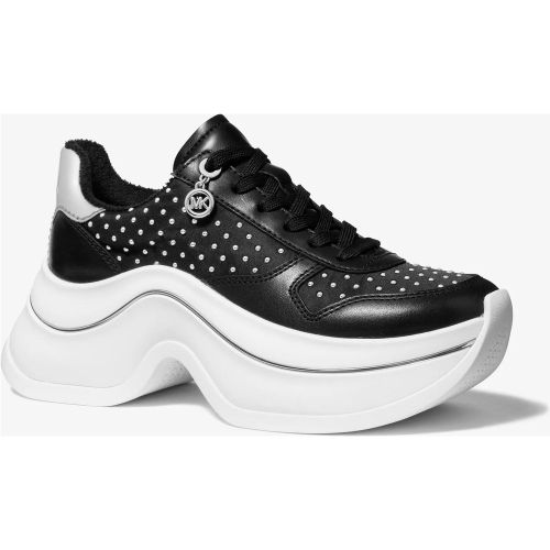 MK Basket Arla en cuir cloutée - Michael Kors - MICHAEL Michael Kors - Modalova
