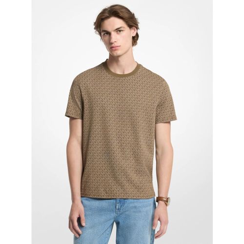 MK T-shirt en jersey de coton à imprimé logo Signature - Michael Kors - Michael Kors Mens - Modalova