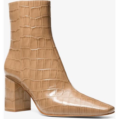 MK Bottine Elise en cuir effet crocodile en relief - Michael Kors - MICHAEL Michael Kors - Modalova