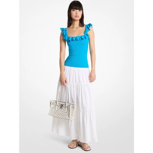 MK Débardeur en viscose extensible à volants - Michael Kors - MICHAEL Michael Kors - Modalova