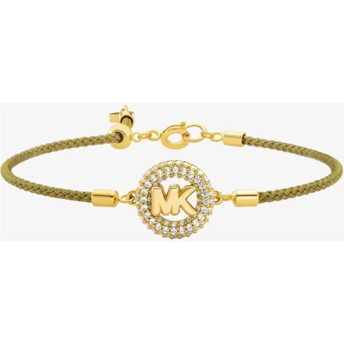 MK Bracelet à glissière en corde à breloques MK Pop sertie pavé - Michael Kors - Modalova