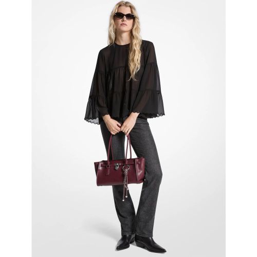 MK Chemisier en georgette à plusieurs niveaux - Michael Kors - MICHAEL Michael Kors - Modalova