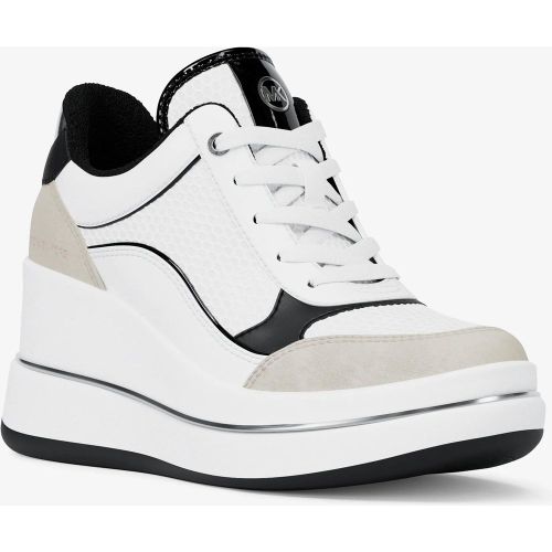 MK Basket Emmy en mélange de matières à semelle compensée - Michael Kors - MICHAEL Michael Kors - Modalova