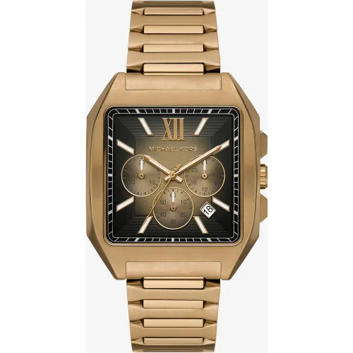 MK Montre sport Hayes surdimensionnée beige brossé - Michael Kors - Modalova